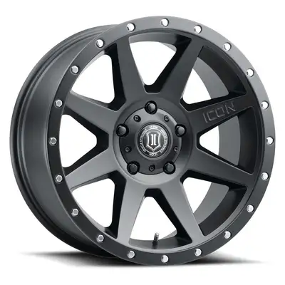ICON Vehicle Dynamics ICON Alloys Rebound, Satin Black, 20 x 9 / 6 x 5.5, 16mm Offset, 5.625" BS
