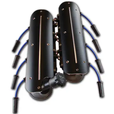 Lokar Coil Cover; 6063-t6 Aluminum; Black Finish; w/Oil Fill Cut Out On Passenger Side; For LS Crate Engines; Except LS9;