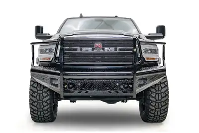 Fab Fours 1924 RAM 2500/3500 New Body Style Black Steel Front Bumper w/ Full Guard