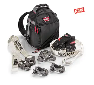 Warn WARN - Warn EPIC Recovery Kit for winch capacities up to 12,000 lbs. Includes Two 3/4 Inch Forged Shackles; 2"x8' Tree Trunk Protector; 24,000 Pound Capacity