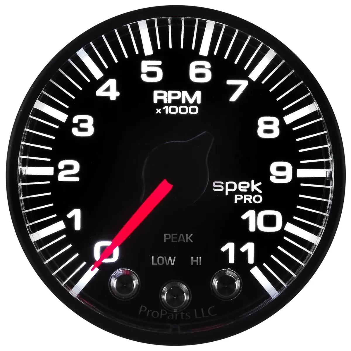 Gauge, Tach, 2 1/16", 11k RPM, w/ Shift Light & Peak Mem, Blk, Spek-Pro product image