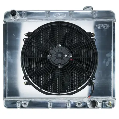 COLD-CASE Radiators 63-66 Chevy/GMC Pickup Truck Aluminum Radiator And 16 Inch Fan Kit AT Cold Case Radiators
