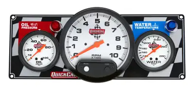Quickcar Racing Products 2-1 Gauge Panel Tach OP/WT