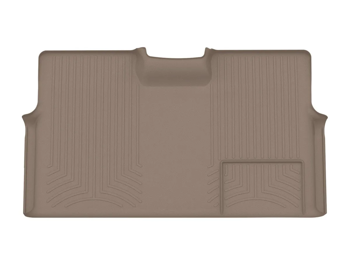 2009 + Ford F150 Super Crew Tan Rear FloorLiner Has labeled trims for bench seat and subwoofer product image