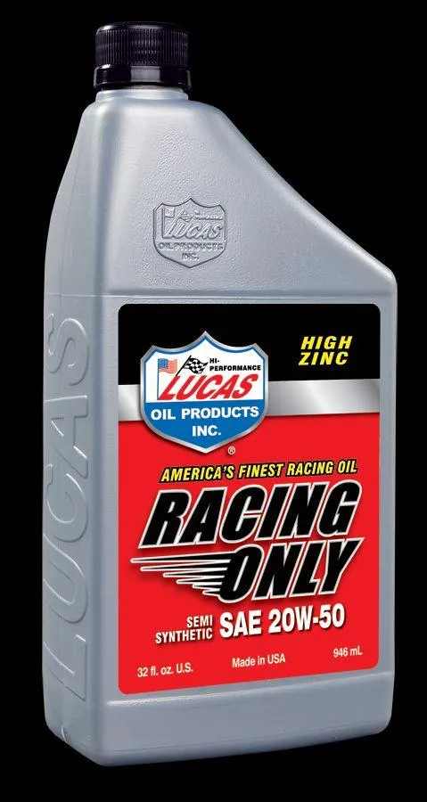 Lucas Oil Products Semisynthetic SAE 20w50 Racing Motor Oil 1 Quart Case of 6