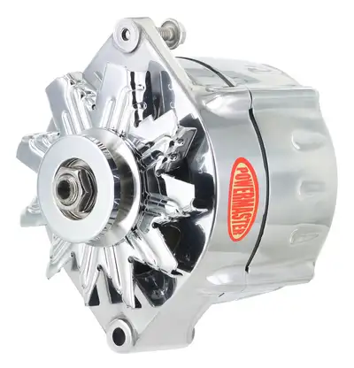 Power Master Smooth Look™ Alternator; 12si; 100 Amp; 75 Idle; 1 Groove V Type Pulley; Polished;