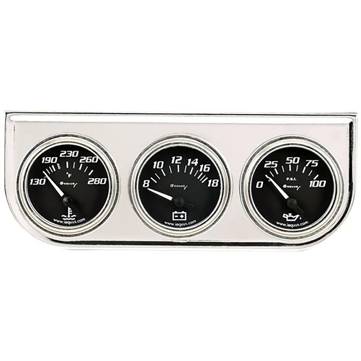 2.0 Dia Triple Gauge Set w/Chrome Panel product image
