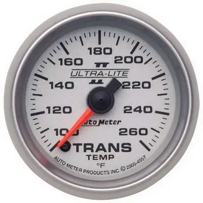 AutoMeter Gauge, Transmission Temp, 2 1/16", 100-260?F, Digital Stepper Motor, Ultra-Lite II