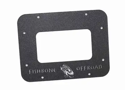 Fishbone Offroad Jeep JK Tailgate Plate 07-18 Wrangler JK Aluminum Black Textured Powercoat Fishbone Offroad
