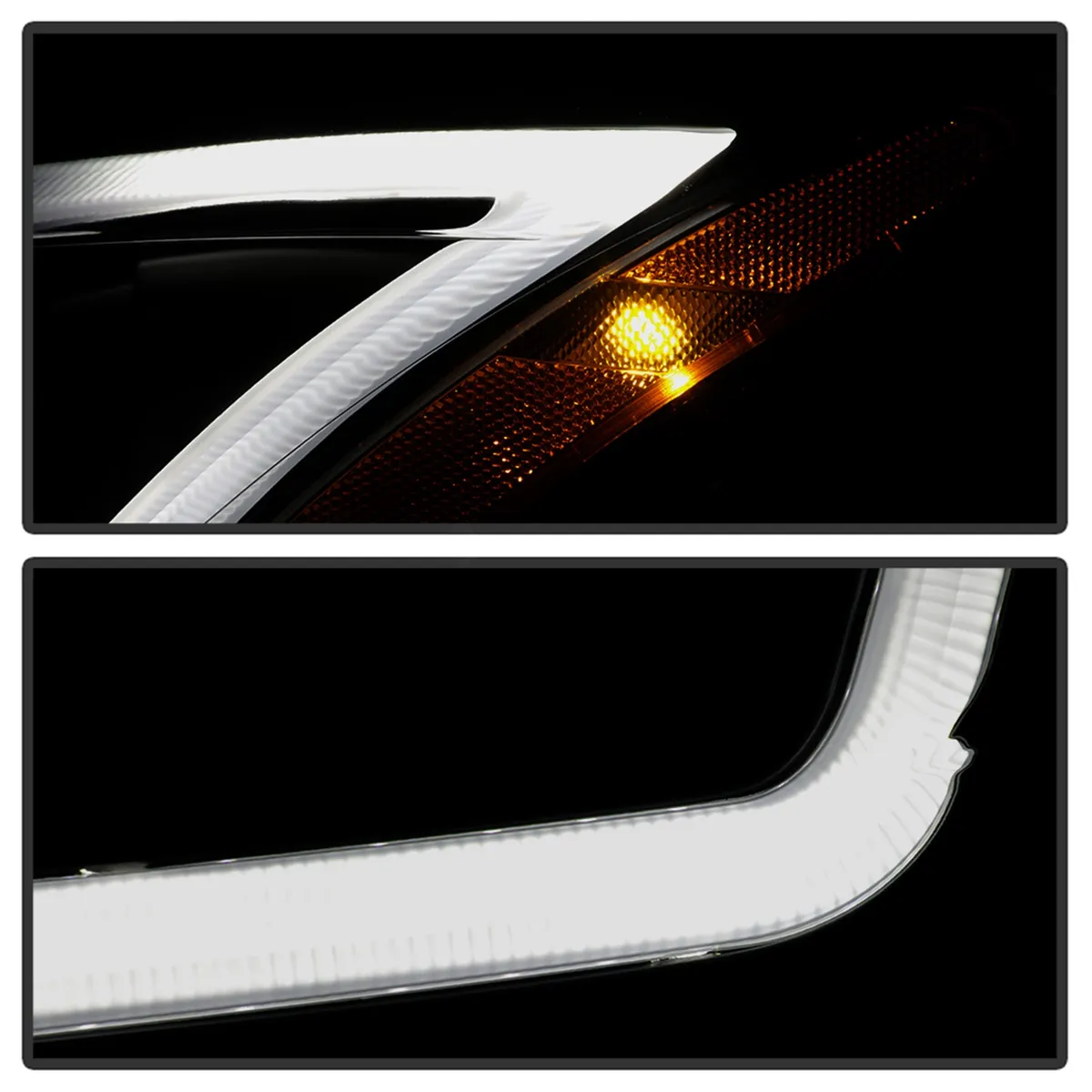 1315 Sentra Halogen Models Only DRL LED Light Bar Projector Headlights Black sm product image