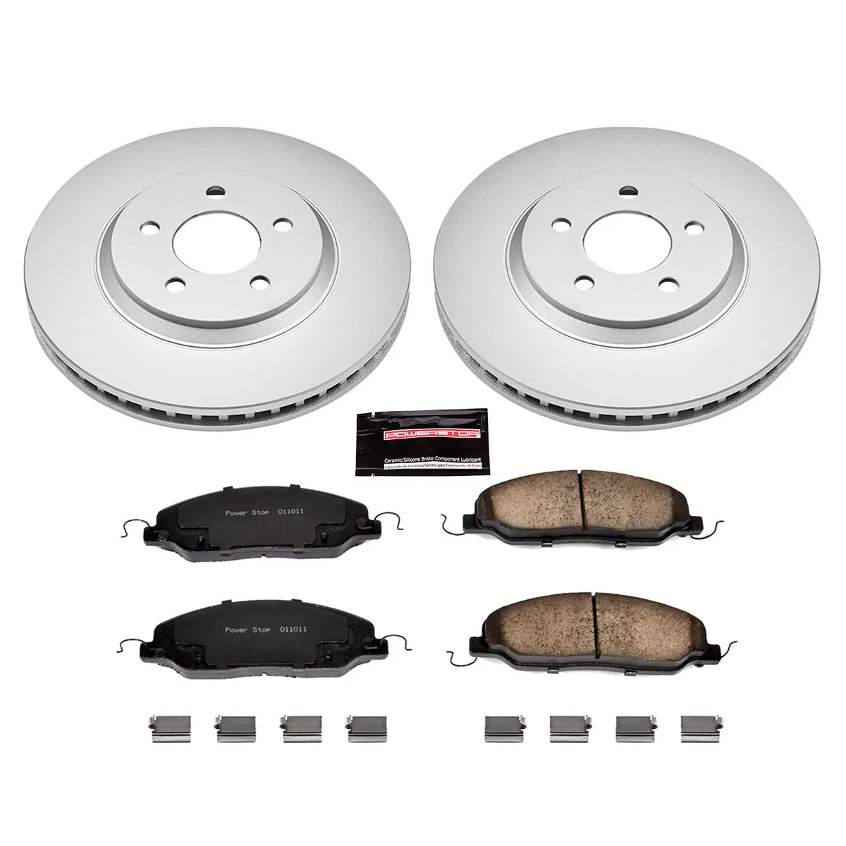 Z17 Geomet Coated Rotor Kit: Genuine Geomet Fully Coated Rotors; Ceramic Pads W/Hardware product image