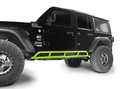 Steinjager Steinjäger Armor Wrangler JL 2018 to Present Rock Sliders 4 Door JLU Gecko Green