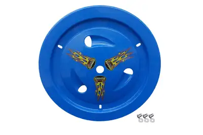 Dominator Race Body Wheel Cover Dzus-On Blue