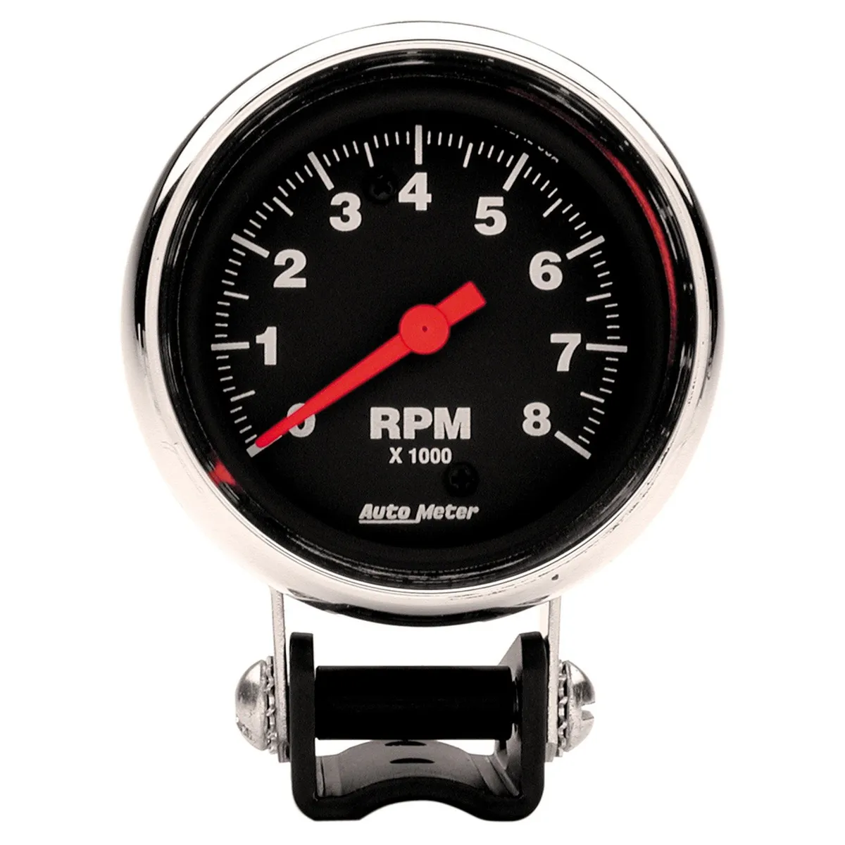 Gauge, Tachometer, 2 5/8", 8k RPM, Pedestal, Traditional Chrome product image