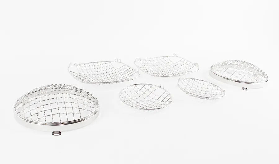 Jeep CJ Wire Mesh Guard Set 6 Pieces 76-86 CJ Polished Silver Kentrol product image