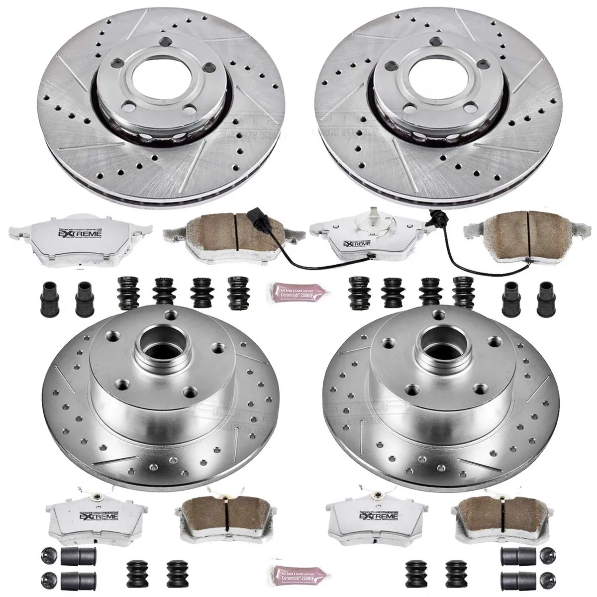 Z26 Street Warrior Upgrade Kit: Drilled/Slotted Rotors; Carbon-Fiber Ceramic Pads W/Hardware product image