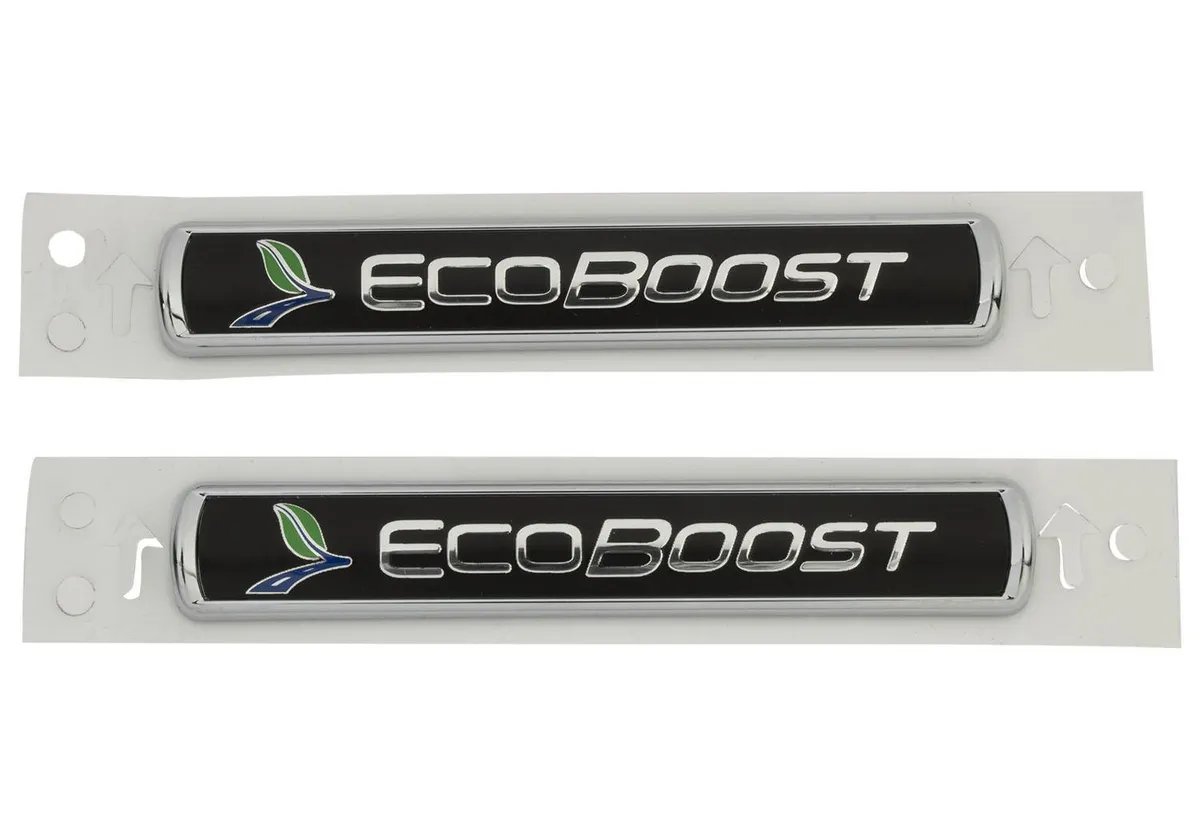 Ford Performance - EcoBoost Emblems/Badges-Black And Silver-Pair - M-1447-EBBLK product image