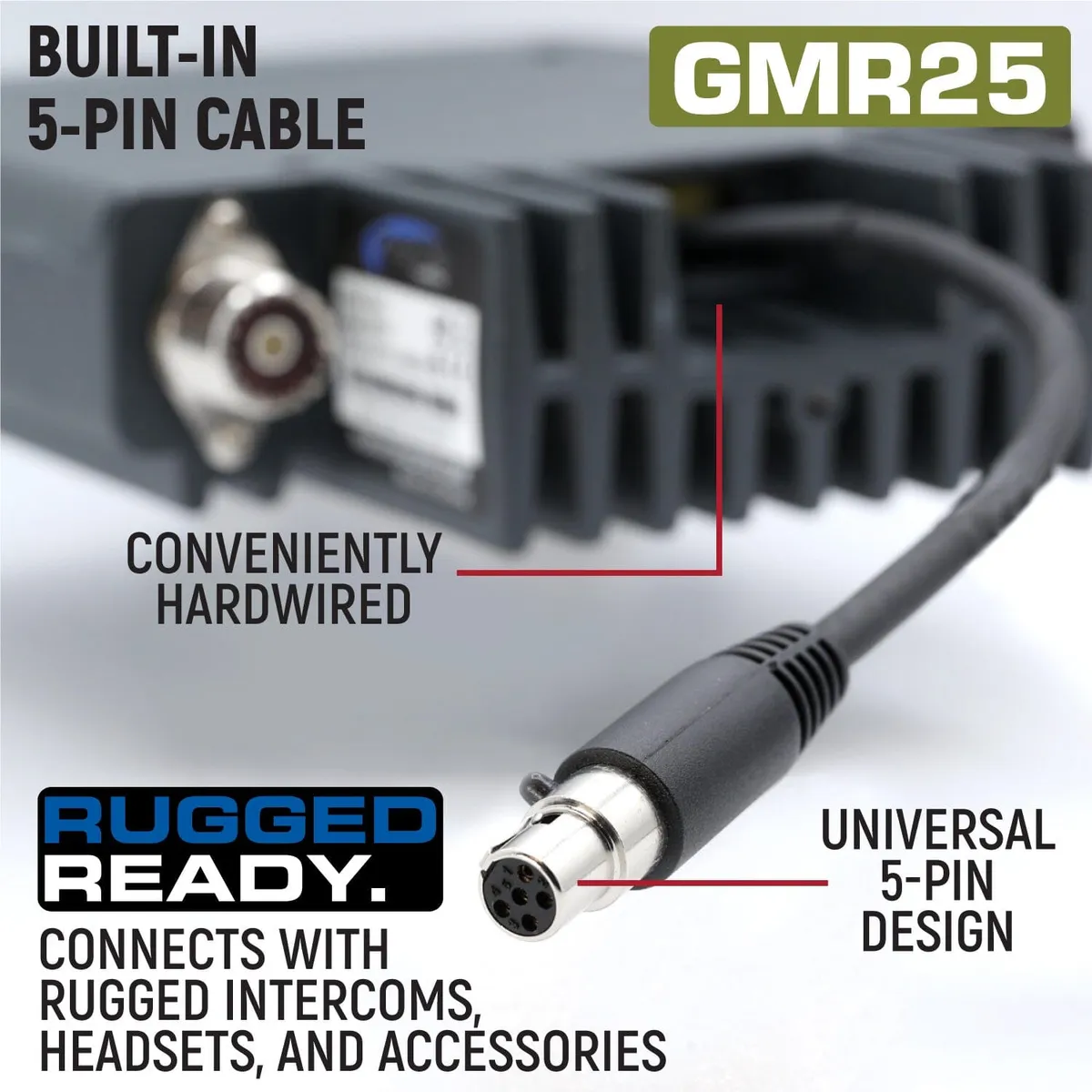 Essential Radio Kit Gmr25 Waterproof Gmrs Mobile 25watt Radio Kit With Externa product image