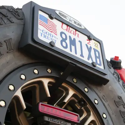 Rock-Slide Engineering EZ License Plate Mount Black Aluminum Rock Slide Engineering