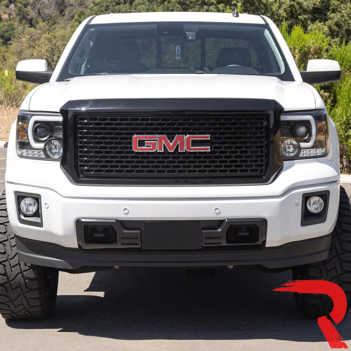 Gmc Sierra 3500 15-19 Dually Projector Headlights w Oled Amber Drls & Scanning Oled Amber Turn Signals in Smoked/Black product image