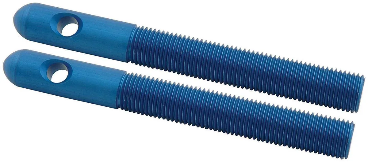 Allstar Performance Aluminum Hood Pins 3/8in Blue 2pk