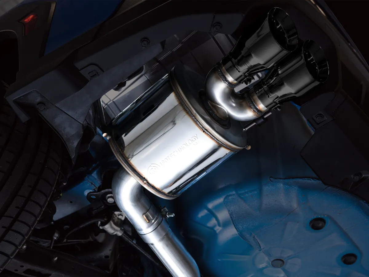 AWE Track Edition Axleback Exhaust for VB Subaru WRX - Diamond Black Tips 3020-43424 product image