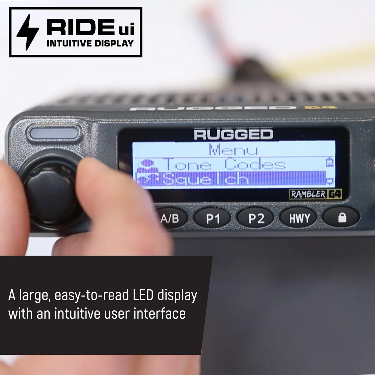 Radio Kit Plus - Rambler G4 High Power GMRS Mobile Radio Kit with External Speaker product image