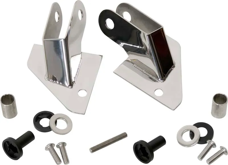 Jeep YJ Mirror Relocation Bracket Pair 87-95 Wrangler TJ Polished Silver Kentrol product image
