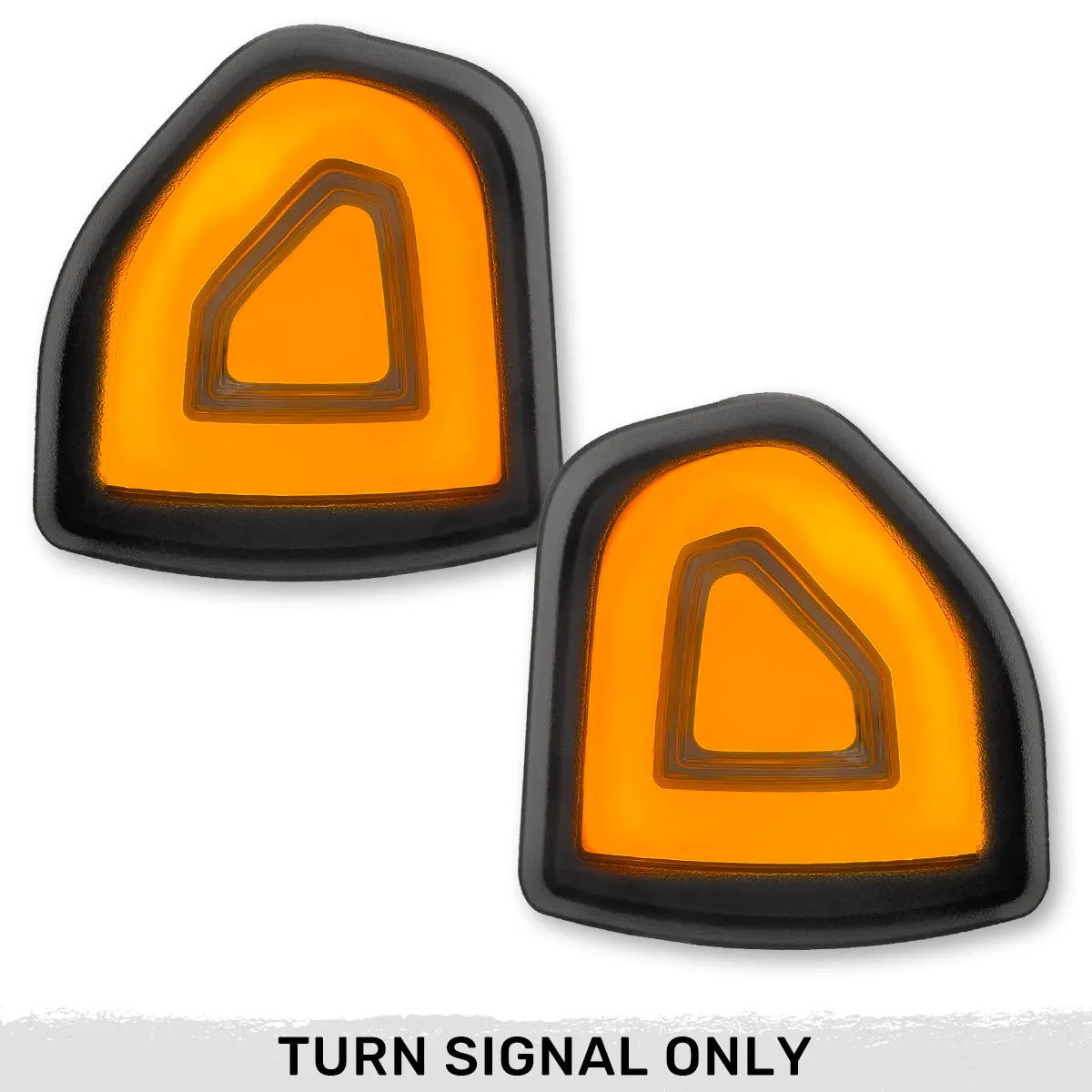 Dodge 10-21 RAM 2500/3500 Corner Side Tow Mirror Turn Signal Light (2-Piece Set) with Amber LED Turn Signals - Smoked Lens product image