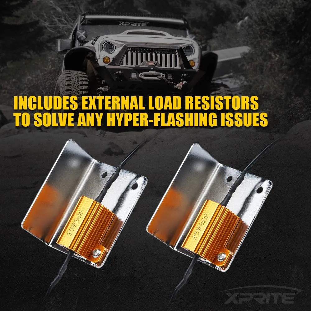 Amber LED Turn Signal Lights for 07-18 Jeep Wrangler JK | Trio Series product image