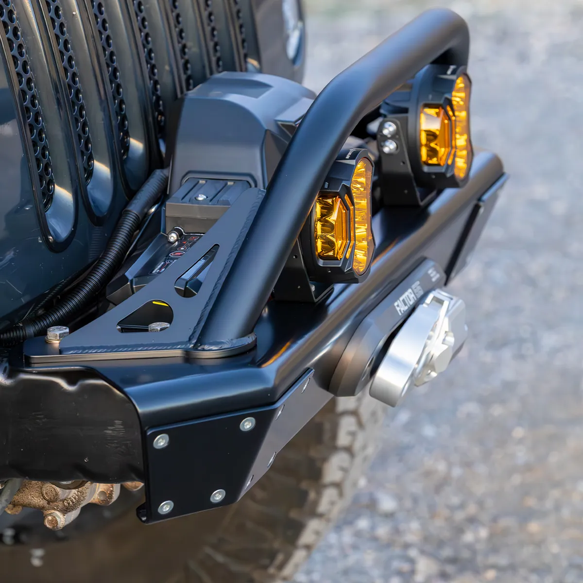 0723 Wrangler/20c Gladiator Legacy Front Bumper Armor Stainless Steel Raw product image