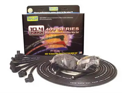 Taylor Cable Taylor Cable Universal 10.4mm 409 Series Spark Plug Wire Set - 8 Cylinders - 90° Spark Plug Boot Angle - Black - 79051