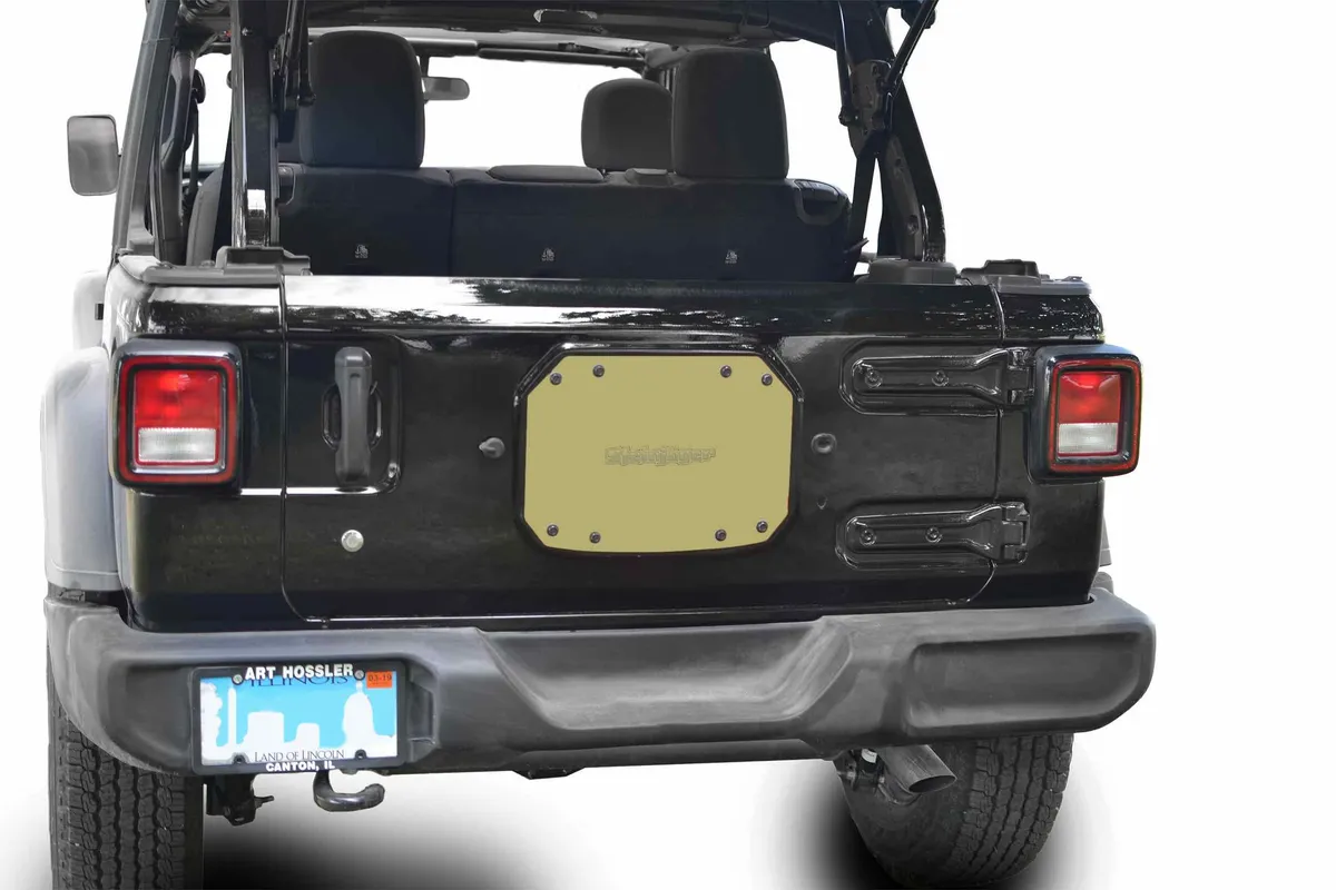 Steinjager Wheels and Tires 2018 to Present Spare Tire Delete Plate Military Beige