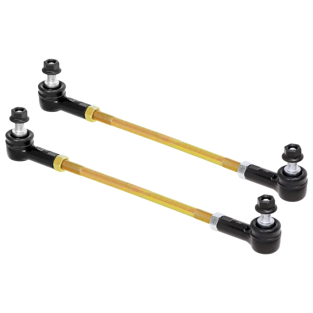 Rock Jock Adjustable Sway Bar End Link Kit (12 1/2 Inch Long Rods w/ Sealed Rod Ends and Jam Nuts pair) RockJock 4X4