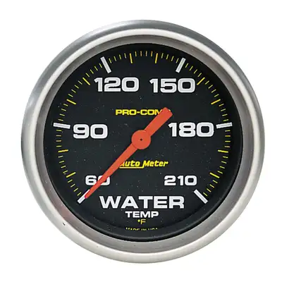 AutoMeter Gauge, Low Water Temp, 2 5/8", 60-210?F, Digital Stepper Motor, Pro-Comp