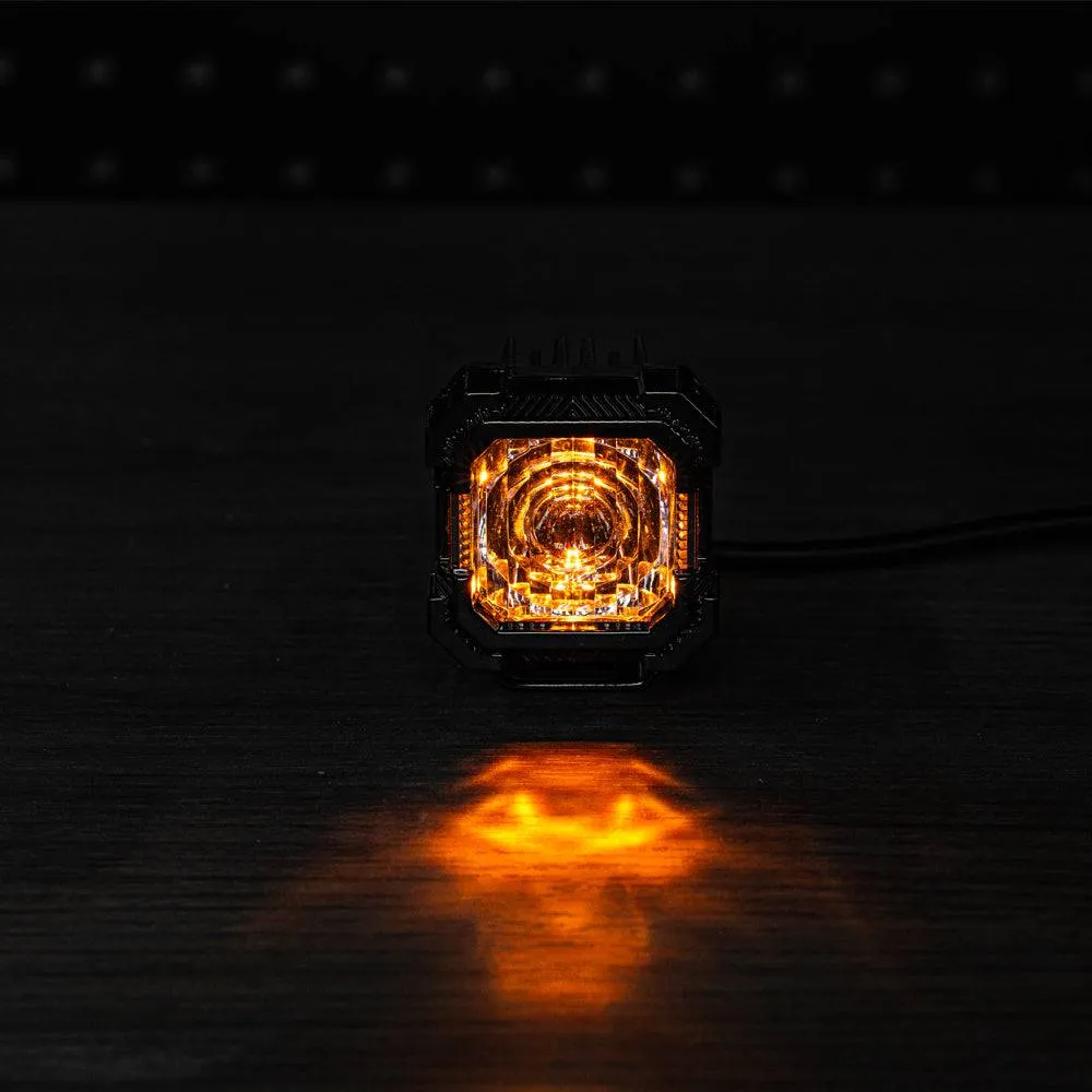 "Recon1 2"" LED Pod Lights Spot Flood Beam With Amber DRL" product image