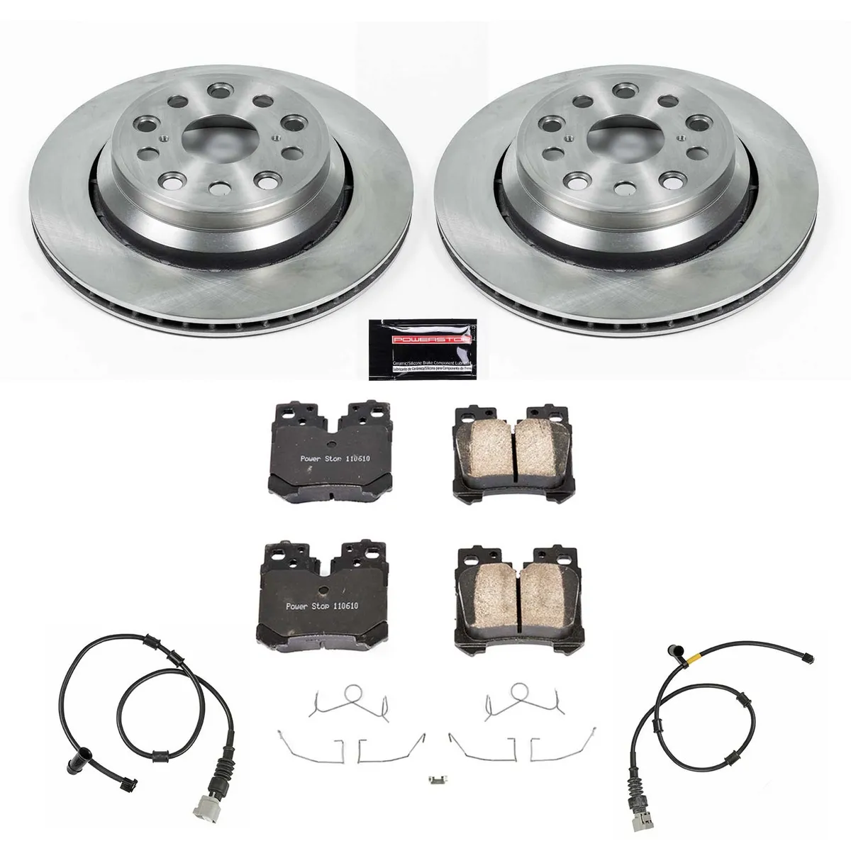 Z17 Direct Replacement Kit: Rotors; Ceramic Pads W/Hardware; Pad Sensors product image