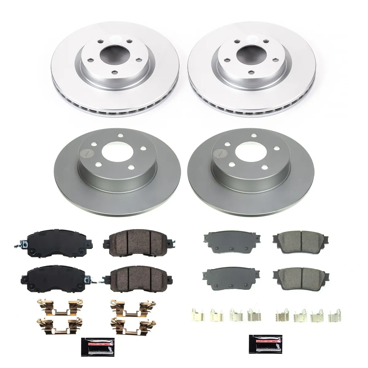 Z17 Geomet Coated Rotor Kit: Genuine Geomet Fully Coated Rotors; Ceramic Pads W/Hardware product image