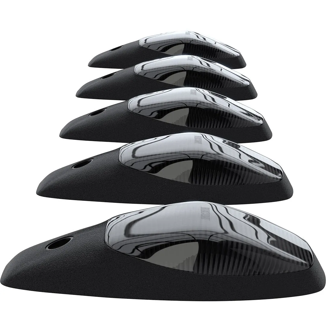 CAB LIGHTS Dodge 19-21 Heavy-Duty 2500 and 3500 5-Piece Set Clear Cab Roof Light Kit with White and Amber Ultra High-Power Strobe LEDs and White or Amber Running Light LEDs product image