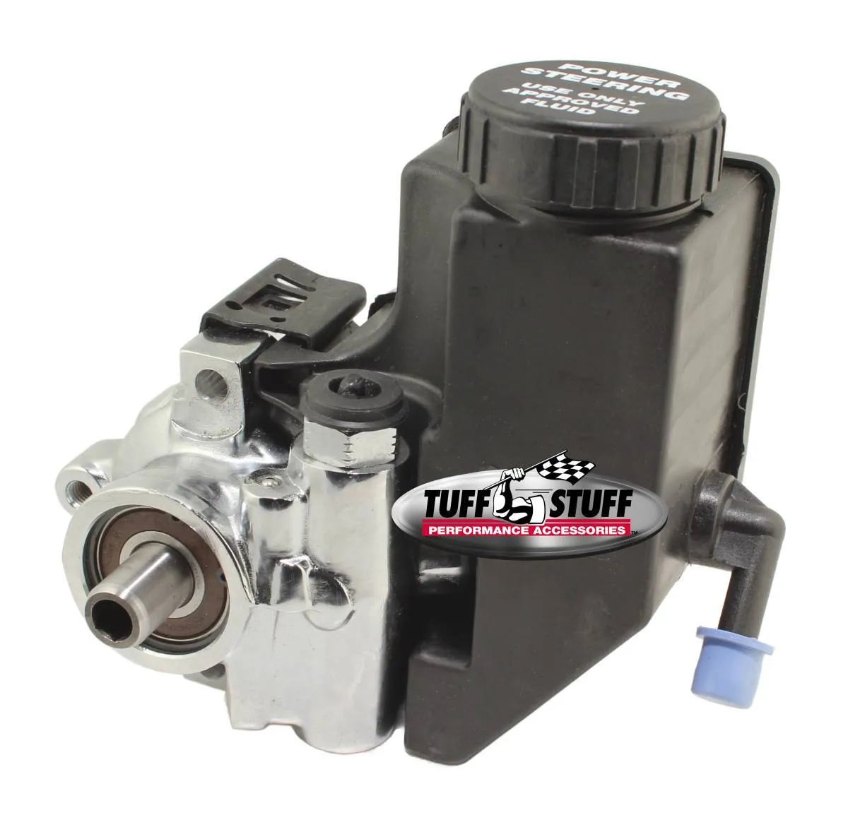Tuff Stuff Performance Accessories Type II Power Steering Pump w/Reservoir Chrome