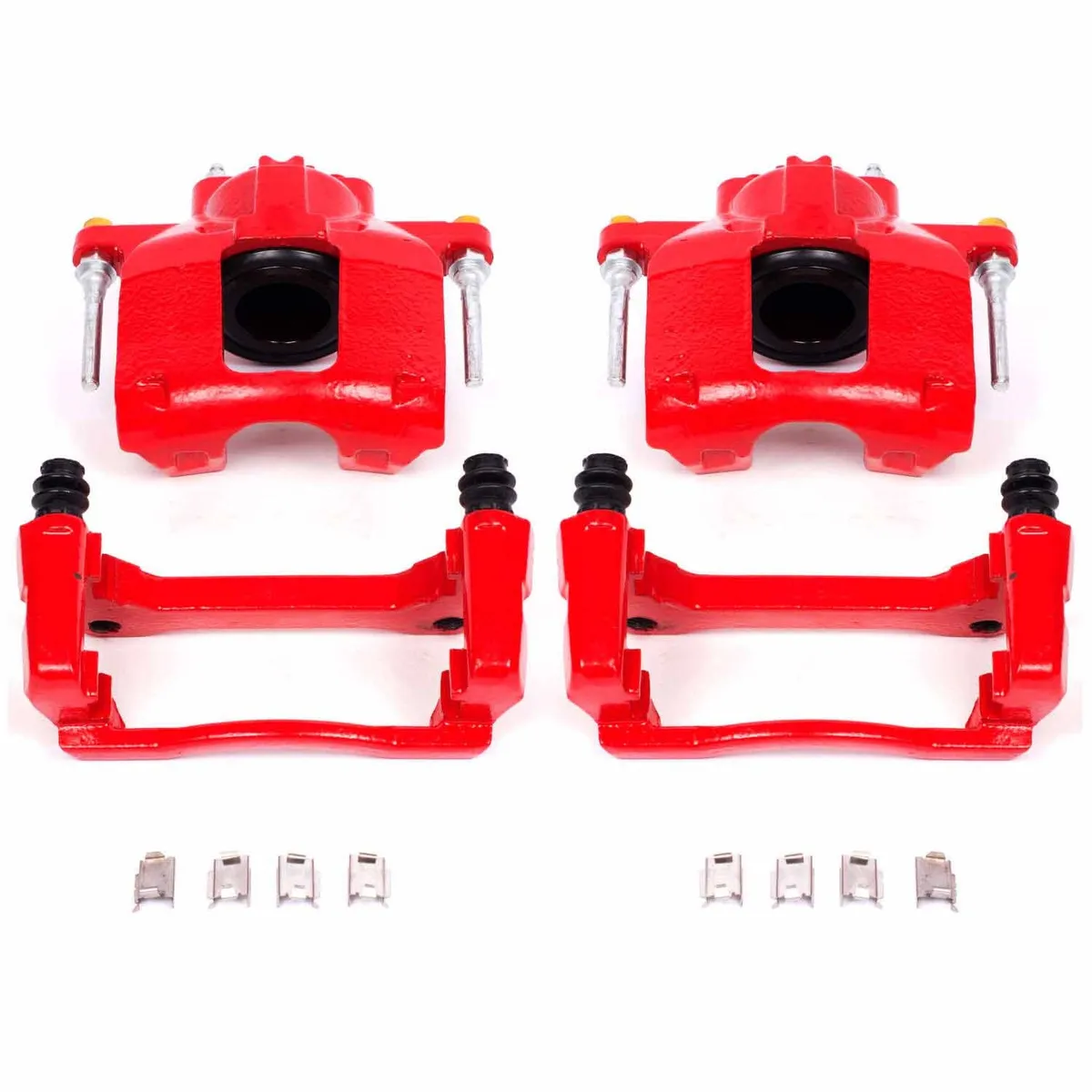 Red Caliper Pair w/ Brkt Jeep Liberty 2008-12, Jeep Wrangler 2007-17, Jeep Wrangler JK 2018 - Front product image