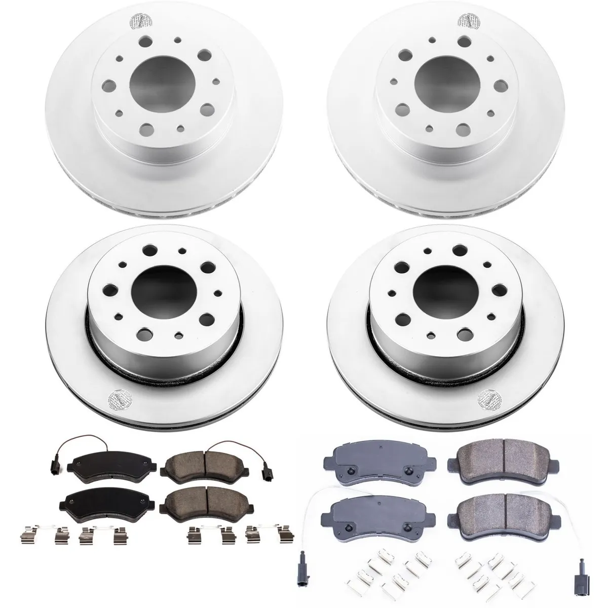 Z17 Geomet Coated Rotor Kit: Genuine Geomet Fully Coated Rotors; Ceramic Pads W/Hardware product image