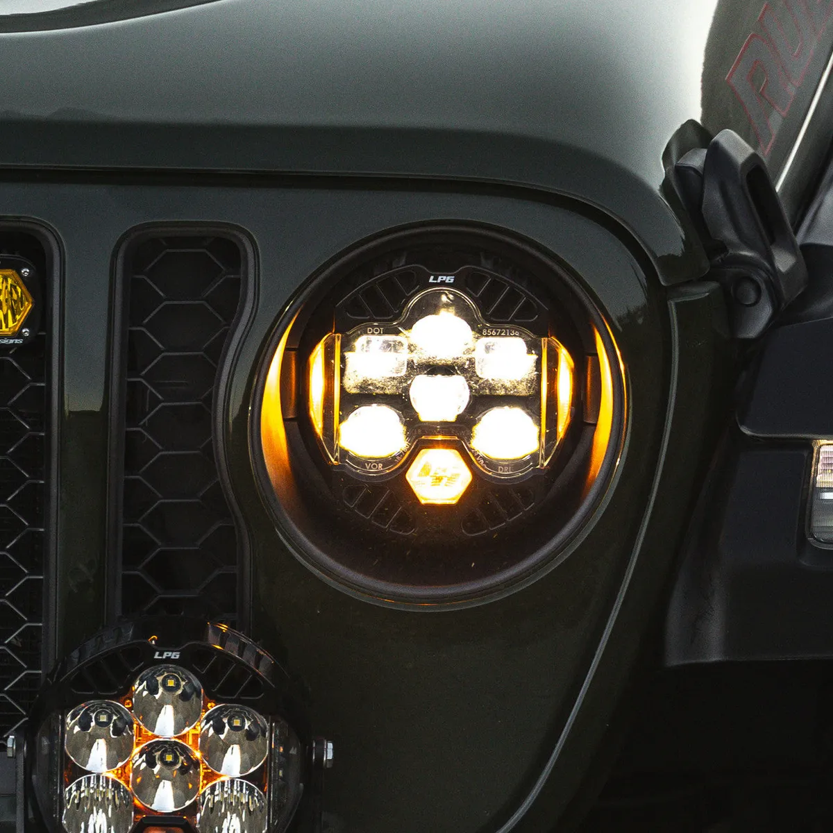 DOT LP6 LED Headlight Kit Jeep 2018-2025 Wrangler JL 2020-2025 Gladiator JT w/Halogen Headlights (White) Baja Designs product image
