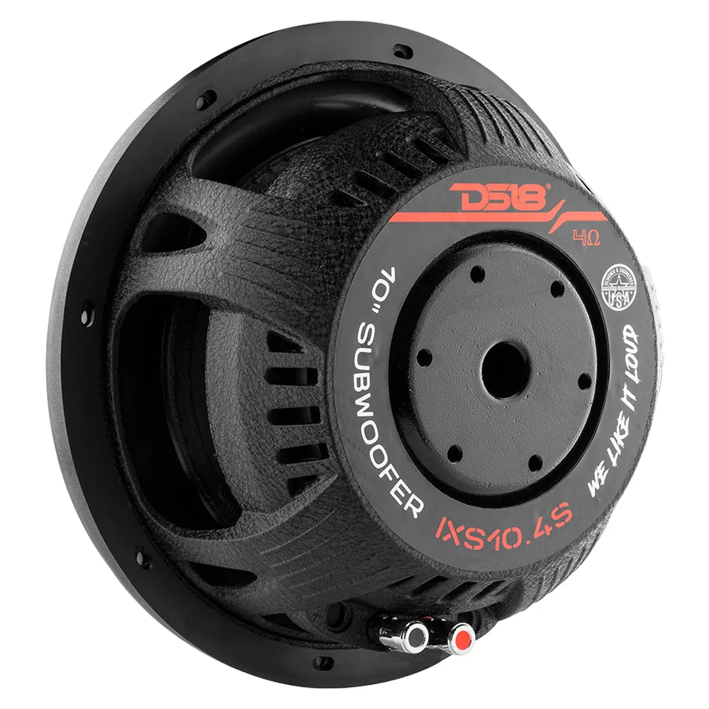 IXS Shallow-Mount 10" Fiber Glass Subwoofer 600 Watts Rms SVC 4-Ohm product image