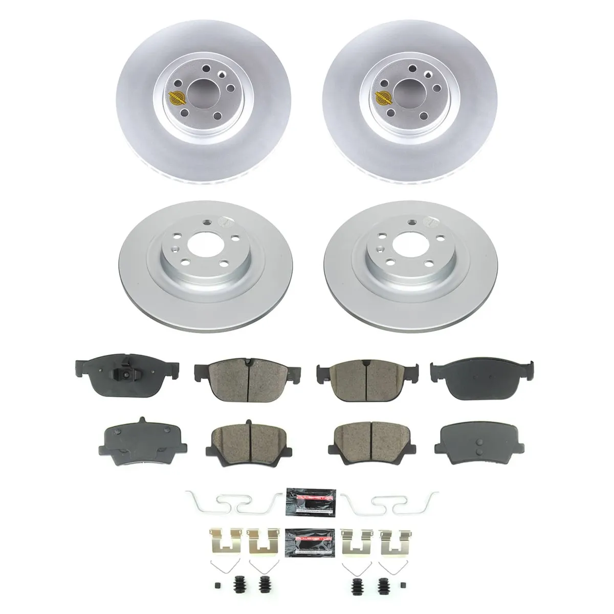 Z23 Sport Geomet Coated Rotor Kit For European Vehicles: Genuine Geomet Fully Coated Rotors; Carbon-Fiber Ceramic Pads W/Hardware product image