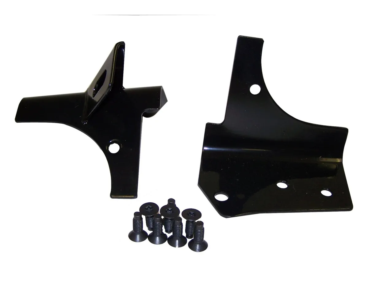 Crown Automotive Jeep Replacement RT Off-Road - Metal Black Windshield Light Mount Bracket set