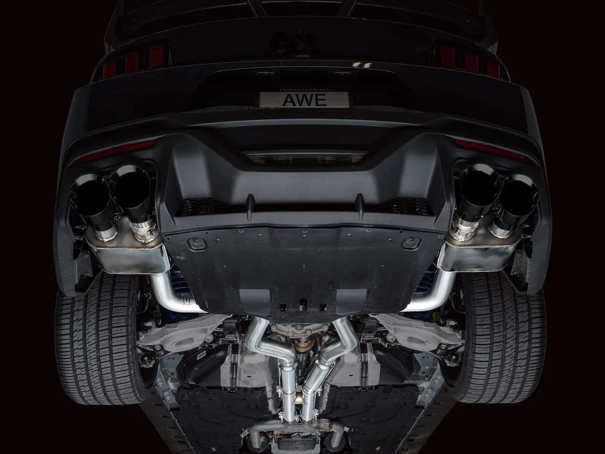 AWE SwitchPath™ Exhaust for S650 Ford Mustang Dark Horse - Quad Diamond Black Tips product image