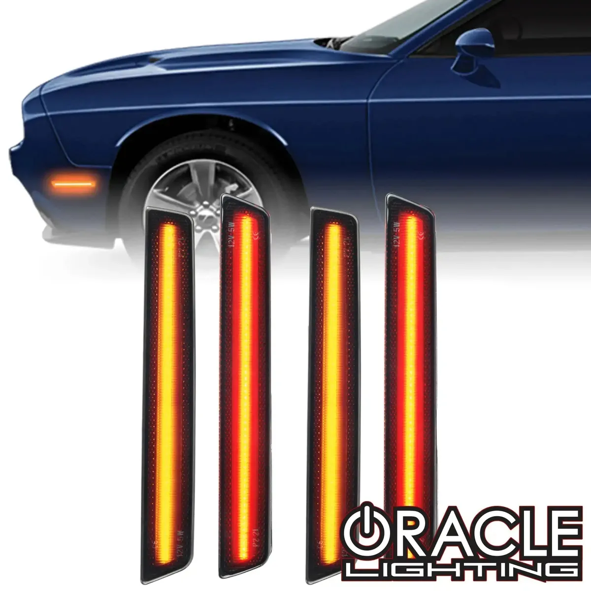 9860-019 - 2015-2018 Dodge Challenger ORACLE Concept Sidemarker Set - Clear - No Paint product image