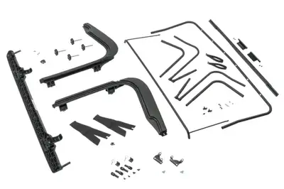 MasterTop Complete Soft top Hardware Kit 97-06 TJ Wrangler New Easy Install Design MasterTop