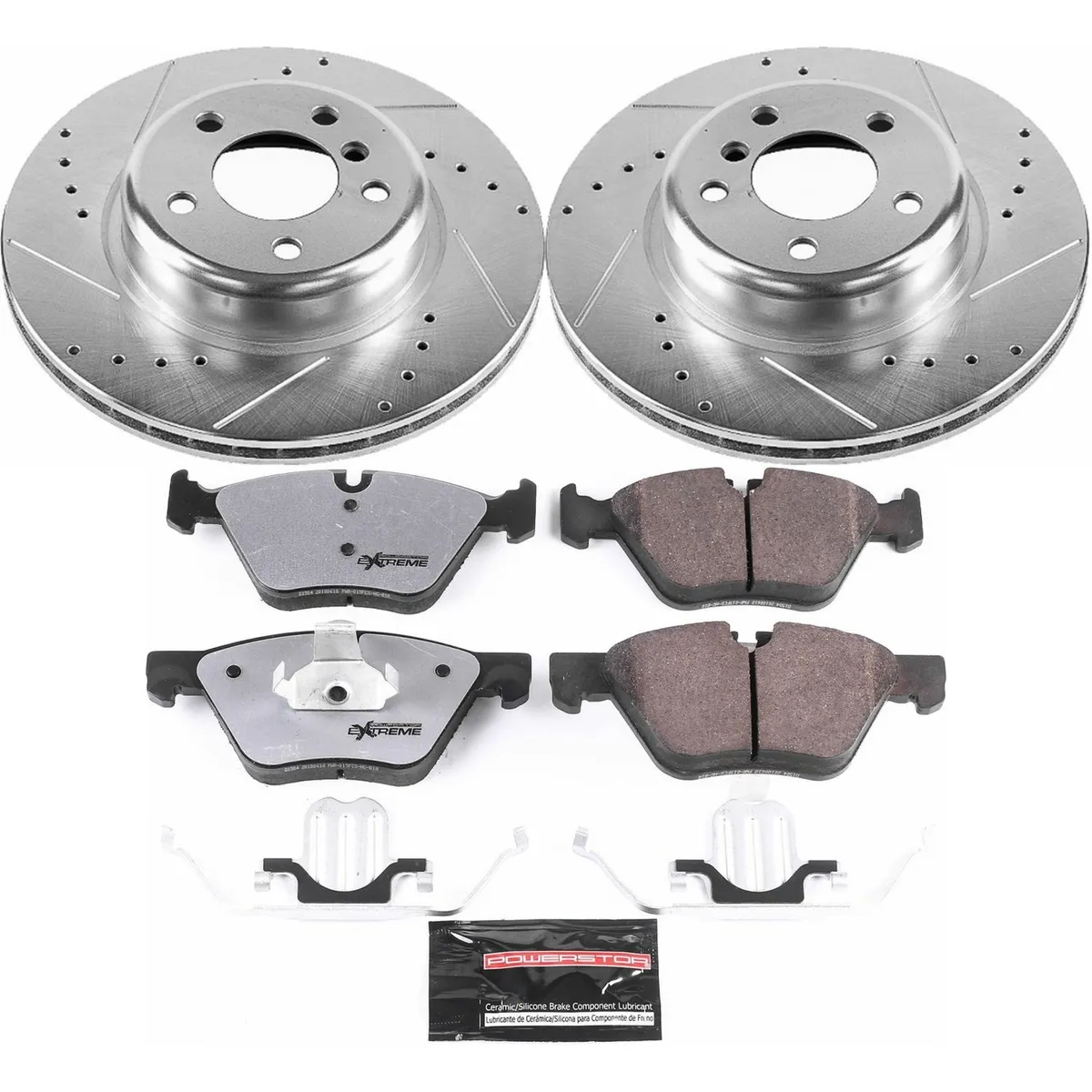 Z26 Street Warrior Upgrade Kit: Drilled/Slotted Rotors; Carbon-Fiber Ceramic Pads W/Hardware; Pad Sensors product image